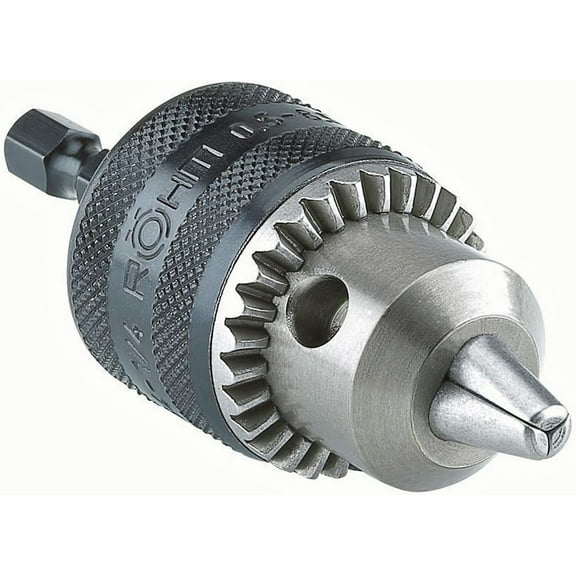 1/4" Keyed PRIMA 6L, Size 6 Type L, Universal Do-It-Yourself Drill Chuck, 0.5mm - 6.5mm Clamping Capacity With 1/4" Hex Quick Change Shank. Rohm Part #368292