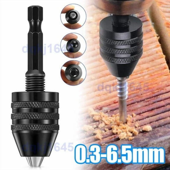 1/4" Keyless Chuck Conversion Hex Shank Drill Adapter Bit Quick Change Driver