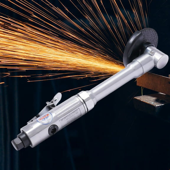 1/4" Long Handle Air Angle Grinder, Air Pneumatic Angle Die Grinder Polisher for Metal Cutting
