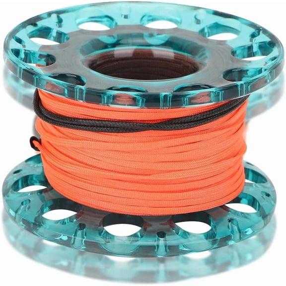 Finger Spindle Dive, 30m Plastic Compact Dive Line Finger Spool Reel Diver Underwater Accessory (Blue)