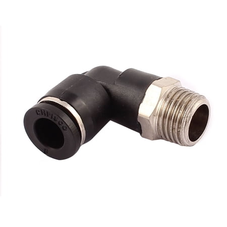 1/4" Male Thread to 8mm Push in Tube L-Shaped Elbow Air Pneumatic Quick Fittings