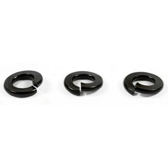 1/4" Medium Split Lock Washers / Steel / Black Zinc - 10000 Piece Carton