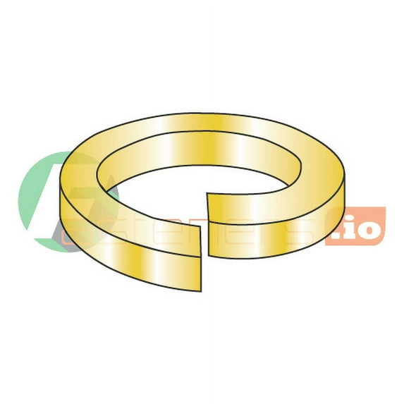 1/4" Medium Split Lock Washers / Steel / Zinc Yellow / Outer Diameter: .487" / Thickness: .062" (Quantity: 10,000 pcs)