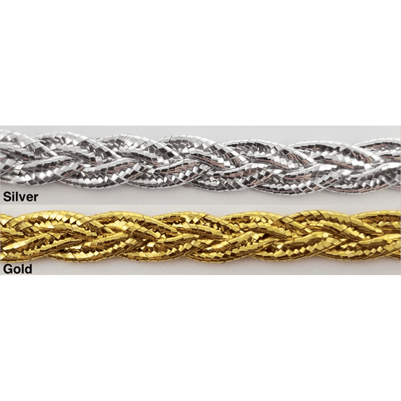 1/4" Metallic Braid Gimp Trimming - 18 Continuous Yards - Gold