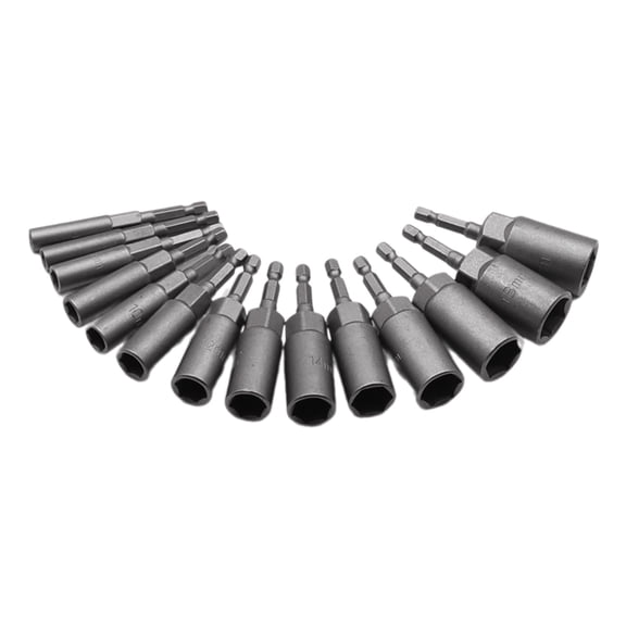 1/4'' Metric Socket Wrench Hex Socket Head 6-19mm Adapter Spanners Converters Electric Hex Standard