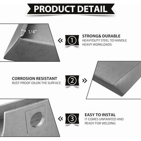 1/4" Mini Skid Steer Attachment Plate Quick Attach Mount Plate Compatible with Dingo Ditch Witch,Support Welding Fabrication Attachments