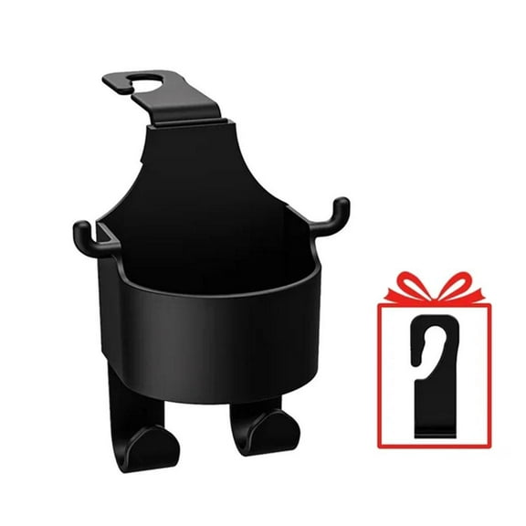 1/4 Multifunctional Hook For Car Seat Back,2 in 1 Hook Holder Cup Backseat I4U4