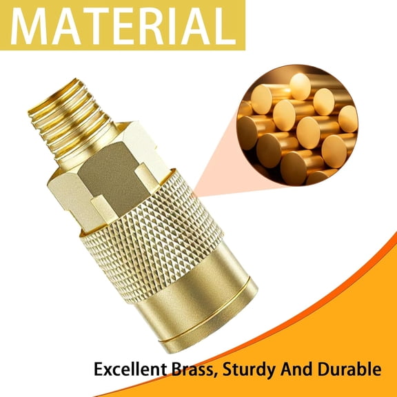 1/4" NPT 3-Way Air Manifold 1/4 Inch Air Splitter 3pcs Brass Couplers Air Hose Connectors Industrial Connect Fitting Compressor Splitter Accessories$$