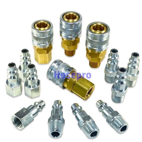 1/4 NPT Air Hose Fittings M Style Tool Line Compressor Construction Coupler Plug