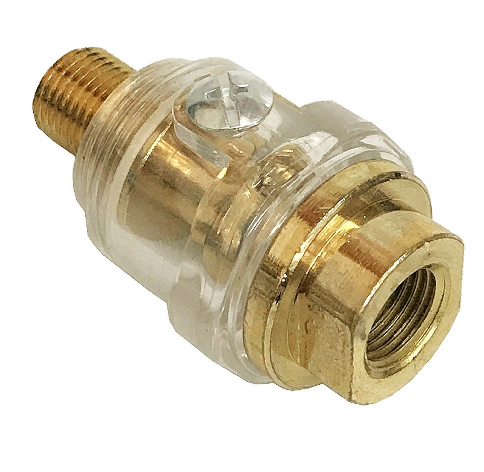 1/4" NPT Line Brass Compressor Mini InLine Oiler Air Lubricator Tools