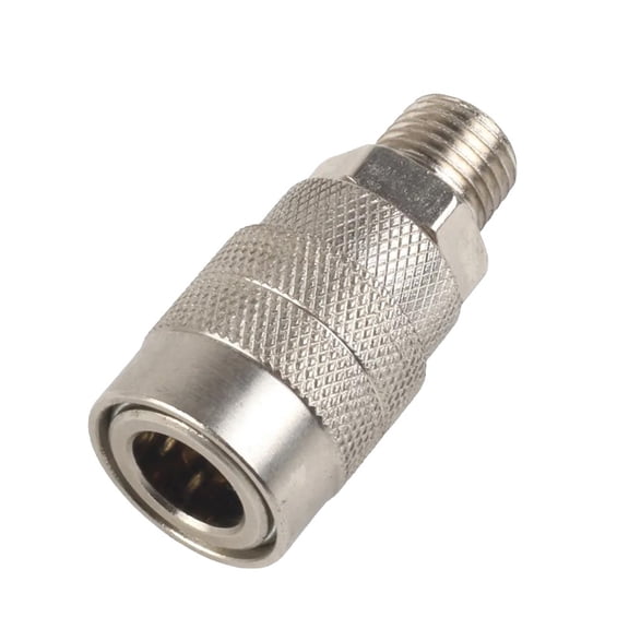 1/4 NPT Pneumatic Quick Coupler, Nickel-Plated Iron Air Compressor Fitting, Female Or Male Thread Connector For Air Line Hose Tools(External Thread)