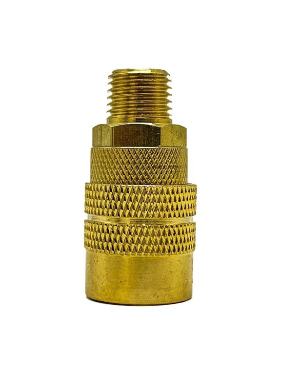 1/4" Npt Male Quick Connect Coupler Air Tool Fittings, Industrial M-Style Coupler W/ Brass - Pack Of 10