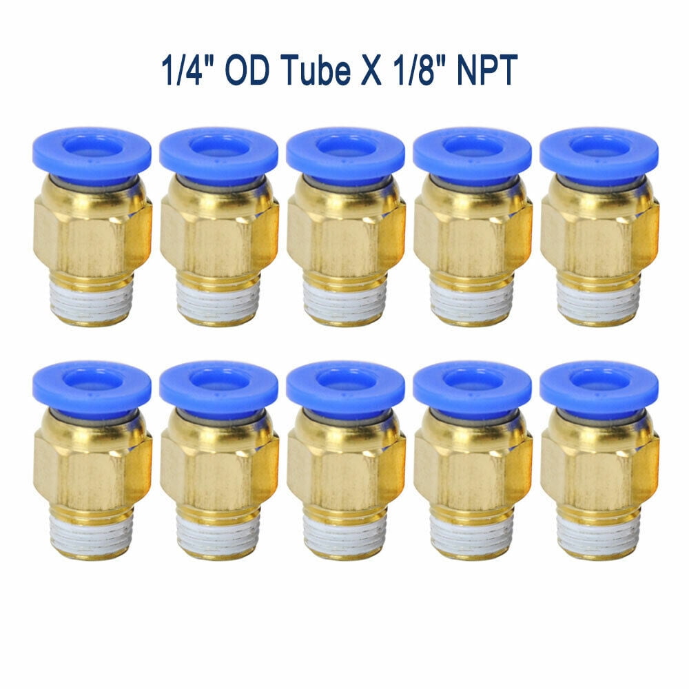 10xPneumatic 6mm Tube X 1/8 NPT Male Connector Push In To Air Connect Fitting e