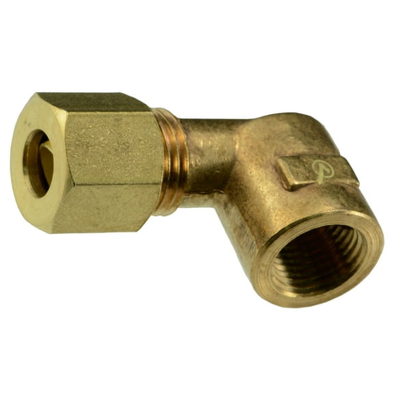 1/4" OD x 1/8FIP Brass Compression Pipe Elbows (4 pcs.)