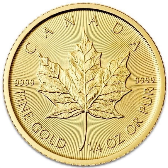 1/4 Oz Gold Canadian Maple Leaf Coin