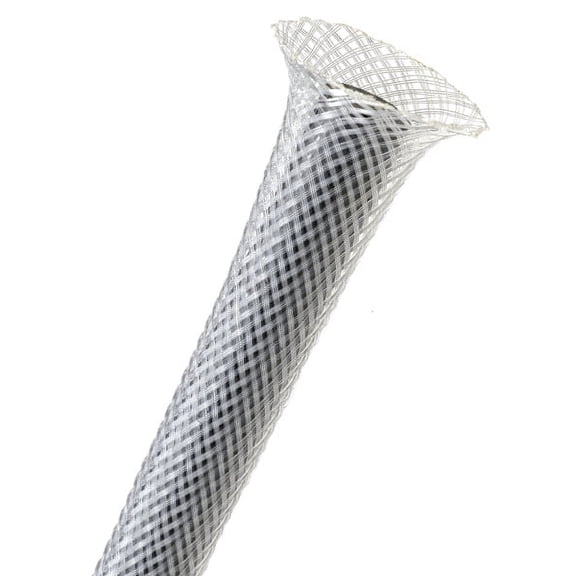 1/4" PET Expandable Braided Sleeving - Color: Clear - Length: 10FT