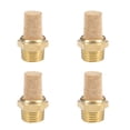 thumbnail image 1 of 1/4 PT Sintered Bronze Exhaust Muffler with Brass Body Protruding 4pcs, 1 of 5