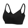 thumbnail image 1 of 1/4 Pack Women's Nursing Bras For Breastfeeding, Maternity Bra Pregnancy Wireless Sleep Nursing Full Coverage Push Up Bralette Bra With Pads, Black/Gray/Beige, S-3XL, 1 of 6