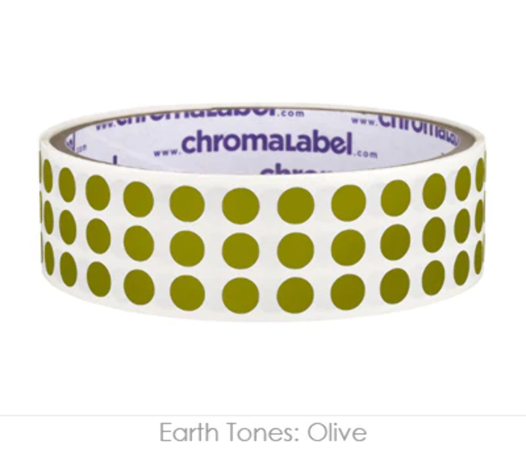 ChromaLabel 1/2 Permanent Round, Color-Code Dots: 1,200/Pack - White