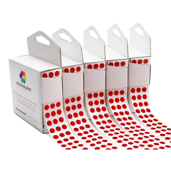 1/4" Permanent Round Color-Code Red Dot Kit (Boxes)