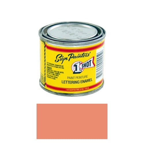 1/4 Pint 1 Shot CORAL Paint Lettering Enamel Pinstriping & Graphic Art
