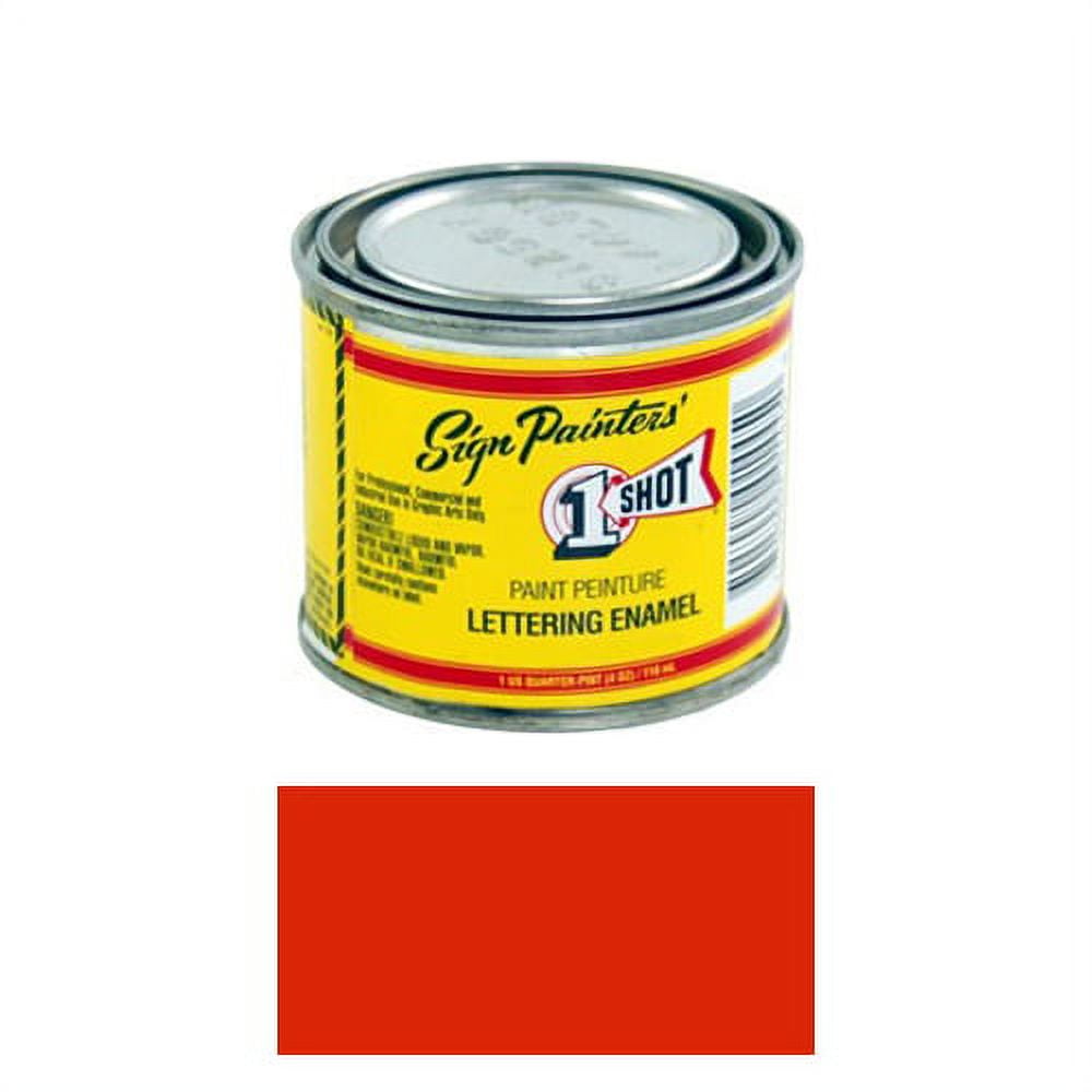 1/4 Pint 1 Shot FIRE RED Paint Lettering Enamel Pinstriping & Graphic ...