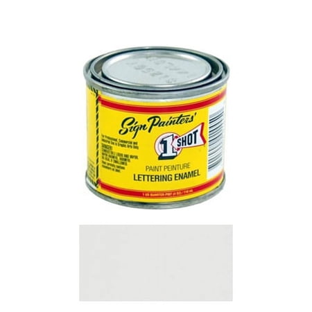 1/4 Pint 1 Shot LETTERING WHITE Paint Lettering Enamel Pinstriping & Graphic Art
