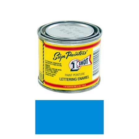 1/4 Pint 1 Shot PROCESS BLUE Paint Lettering Enamel Pinstriping & Graphic Art