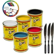 1/4 Pint 1 Shot STARTER Enamel Kit 5 COLOR SET Pinstriping Letter Graphic