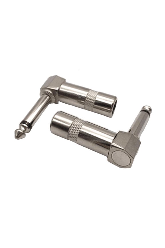 1/4" Plugs 6.35mm Plugs Male 1/4 inch Stereos Plugs Right Angle Connector for Mixers Speaker Cables Guitar Cables