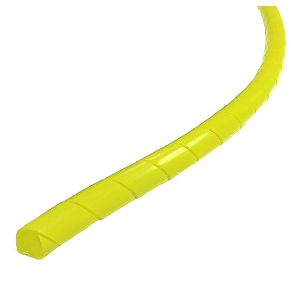 1/4" Polyethylene Spiral Wrap Tubing - 25 Feet Length - Color: Yellow