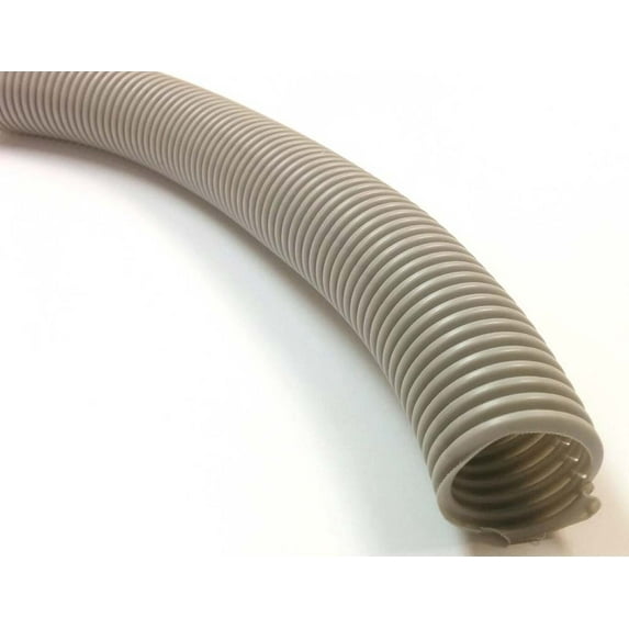 1/4" Polyethylene Split Wire Loom Tubing - Length: 25 Feet - Color: Gray