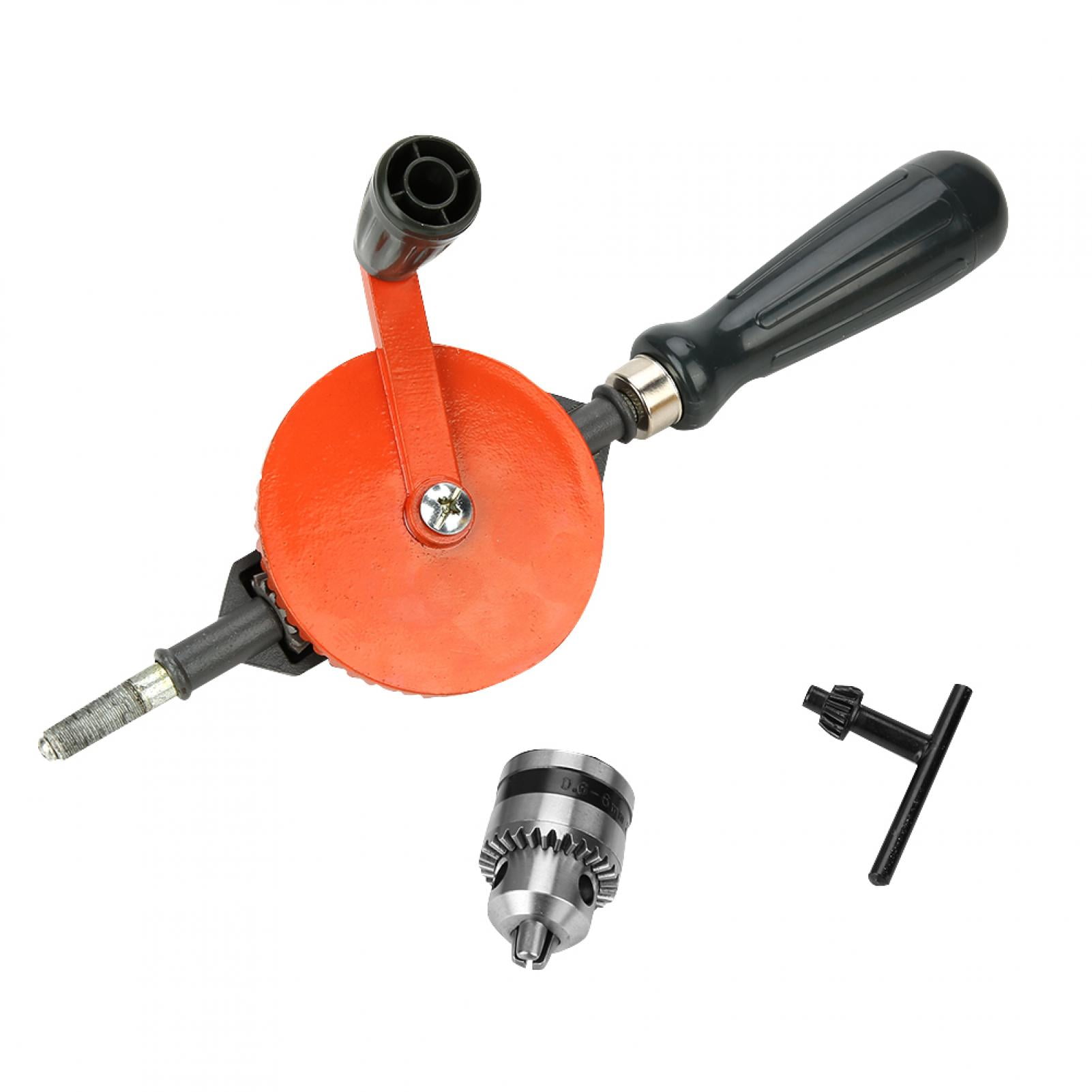 1/4" Portable Hand Crank Drill Mini Manual Drill with Double Pinions