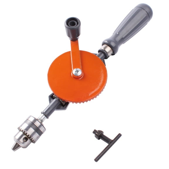 1/4" Portable Hand Crank Manual Drill for Wood Plastic Double Gear Circuit Board