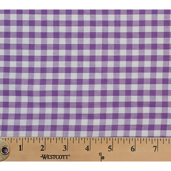 1/4" Purple Gingham Check Squares Plaid Rich CheckT Gingham 60" Wide Polyester/Cotton Yarn Dyed Fabric by the Yard (GC1427-552)