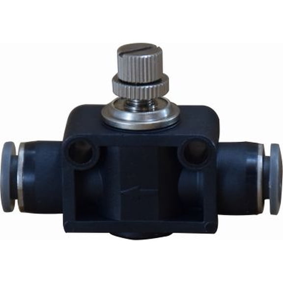 1/4 Push-In In-Line Needle Valve, Composite Body Push In Fittings, Brass Fittings