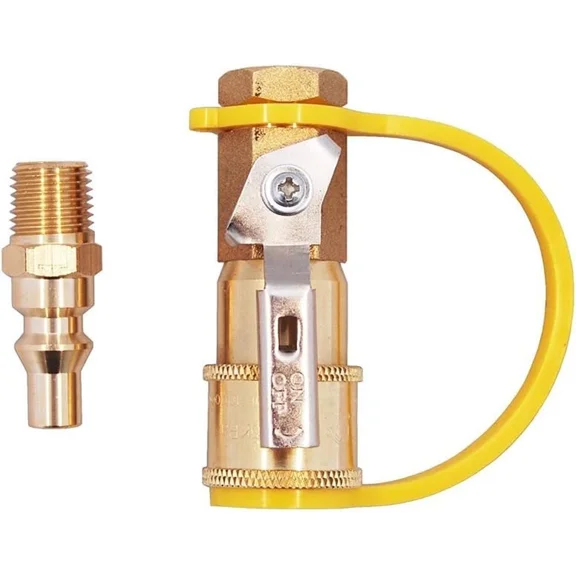 1/4" Quick Connect Kit for Propane/Natural Gas Systems-Safety Shutoff Valve & Fu