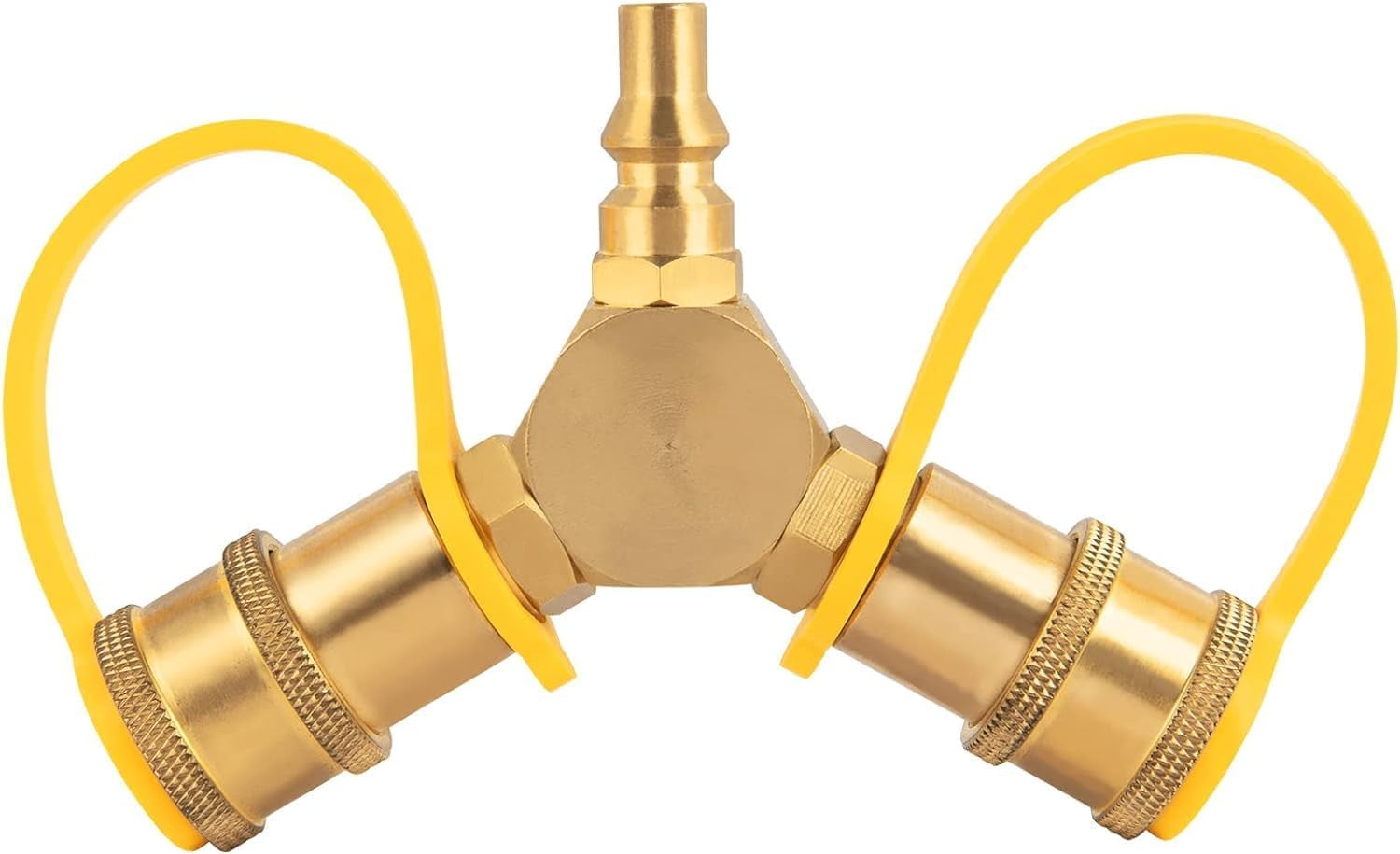 1/4" RV Propane Quick Connect Y Splitter for RV, Camping Stoves, BBQ