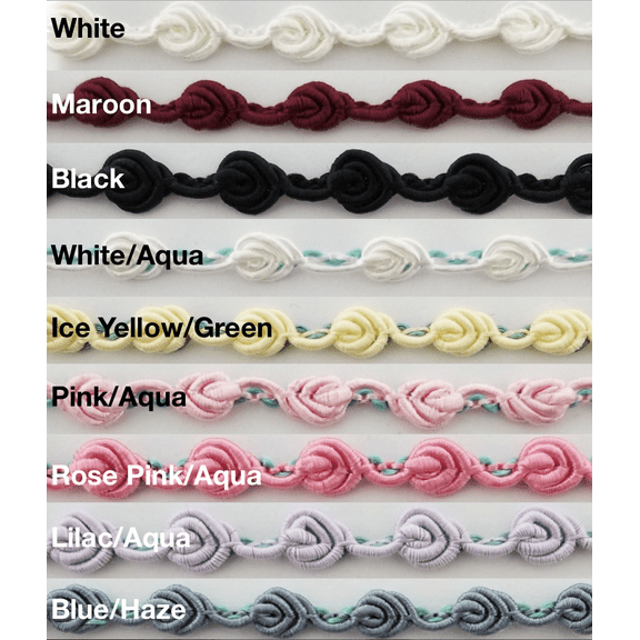 1/4" Rosebud Gimp Braid Trim - 15 Yards - Many Colors Available! MADE IN USA!