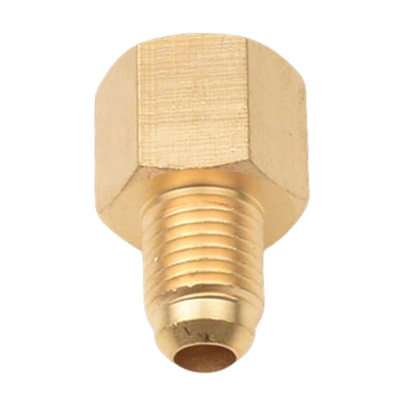 1/4 SAE Male to 5/16 SAE Female Adapter for R410A Mini Split HVAC System, Straight Quick Coupler with Valve Core Thimble for Conditioner Refrigeration Service
