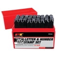 thumbnail image 1 of Performance Tool W5422 36-Piece Steel Letter/Number Stamping Set for Identification, Includes 26 Letters A-Z, 9 Numbers 0-8, and Storage Box, 1 of 3