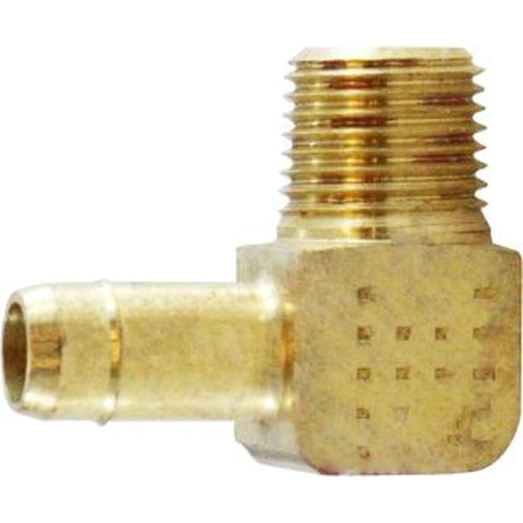 1/4 Sb X 1/8 M Ell, Single and Double Barb, Brass Fittings