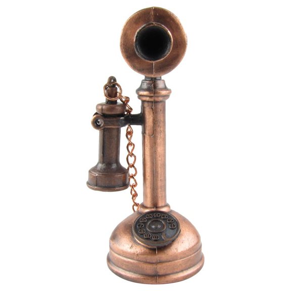1/4 Scale Dollhouse Miniature Candlestick Phone Metal Telephone Pencil Sharpener
