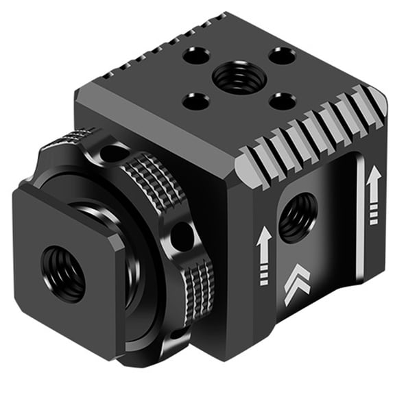 1/4" Screw Adapter Mic Light Stand Monitor Extend Bracket Three Head Hot Shoe Base Lightweight Suitable for Photography