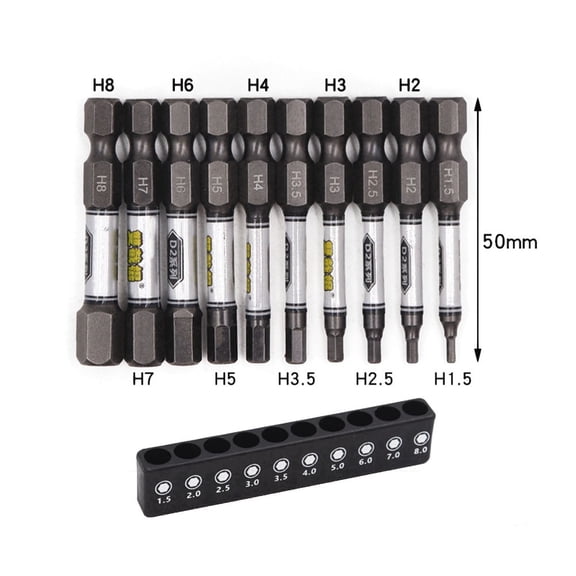 1/4 Screwdriver Bit Set Magnetic Impact The Cross Hexagonal Torx With Bit Holder