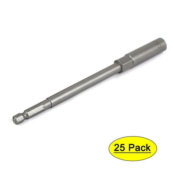 1/4" Shank 8mm Hex Socket Magnetic Power Nut Driver Setter Adapter Bit 2Pcs