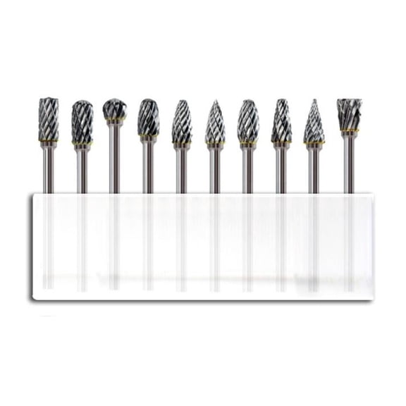 1/4 Shank Burr Set Carbide Burr Set Wide Compatibility Comfortable And Controlled Operation Detailed Manual Included