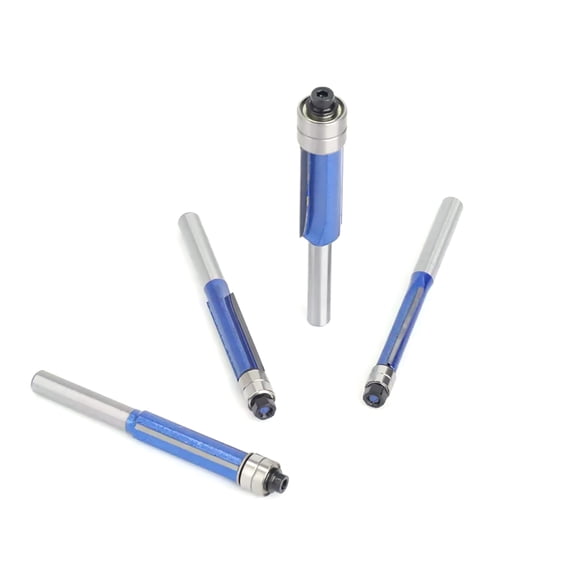 1/4" Shank Straight Flush Trim Router Bit Set Woodworking Template Cutter Double-Bearing Edge Trimming Tool TAPDRA Spare Part