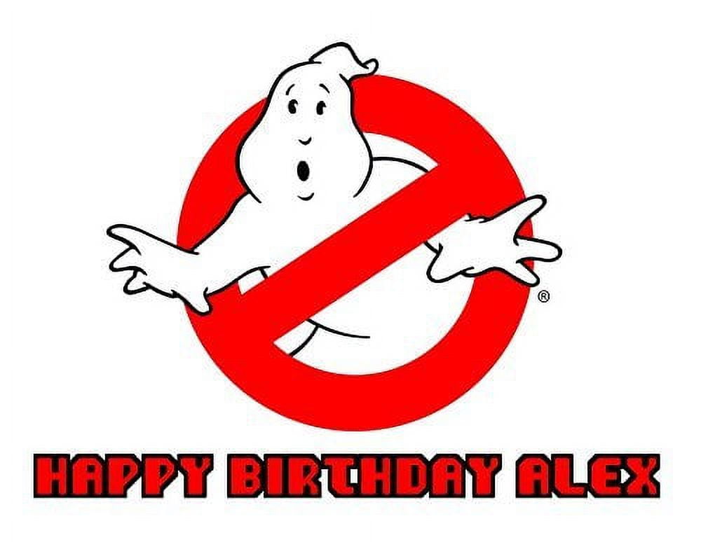1/4 Sheet Ghostbusters Vintage Retro 80s Edible Frosting Cake Topper