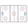 thumbnail image 1 of Hockey Rink Edible Image Icing Cake Topper for Quarter Sheet Cake, by TNCT, 1 of 4